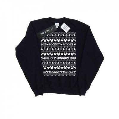 Boys Mickey And Minnie Christmas Fair Isle Sweatshirt