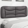 VidaXL Headboard Cushion, Reading Pillow with Zipper, Reading Cushion for Bed Bedroom, Grey 120 374571