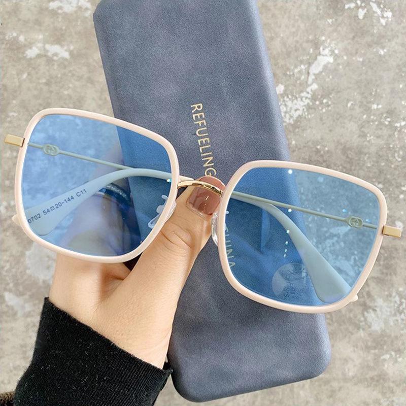 Quadratische photochrome Myopie-Brille Damen Mode Oversized Kurzsichtigkeit Brillen Klassischer Großer Rahmen Brillen 0 bis -600