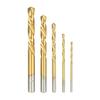 5Pcs Twist Drill Bit Left Hand Drill Straight Shank HSS 3.2-8.7mm Electrical Drill Power Tool Woodworking Carpentry Accessories