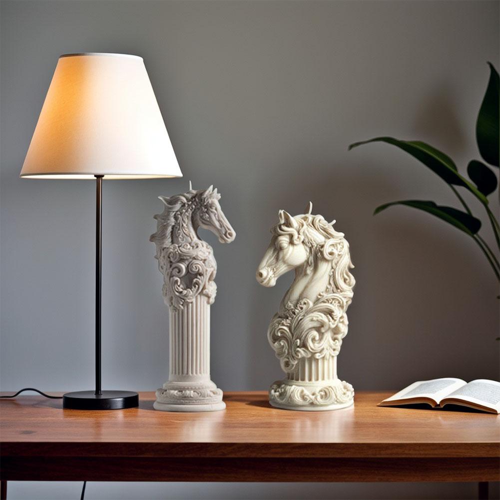 DIY Horse Totem Cylinder Candle Silicone Mold 3D Classical Running Horse Animal Aromatherapy Gypsum Cement Casting Mold Crafts