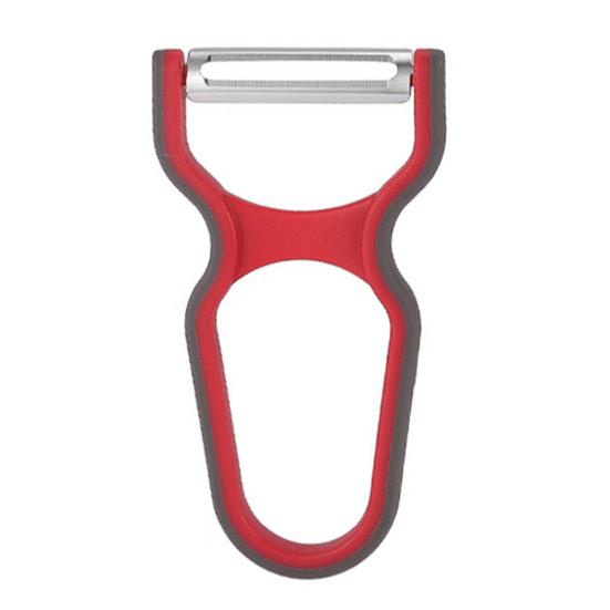Vegetable Peeler Anti-Slip Rubber Handle Stainless Steel Blade Smooth Peeling Ergonomic U-Shaped Design Kitchen Peeler