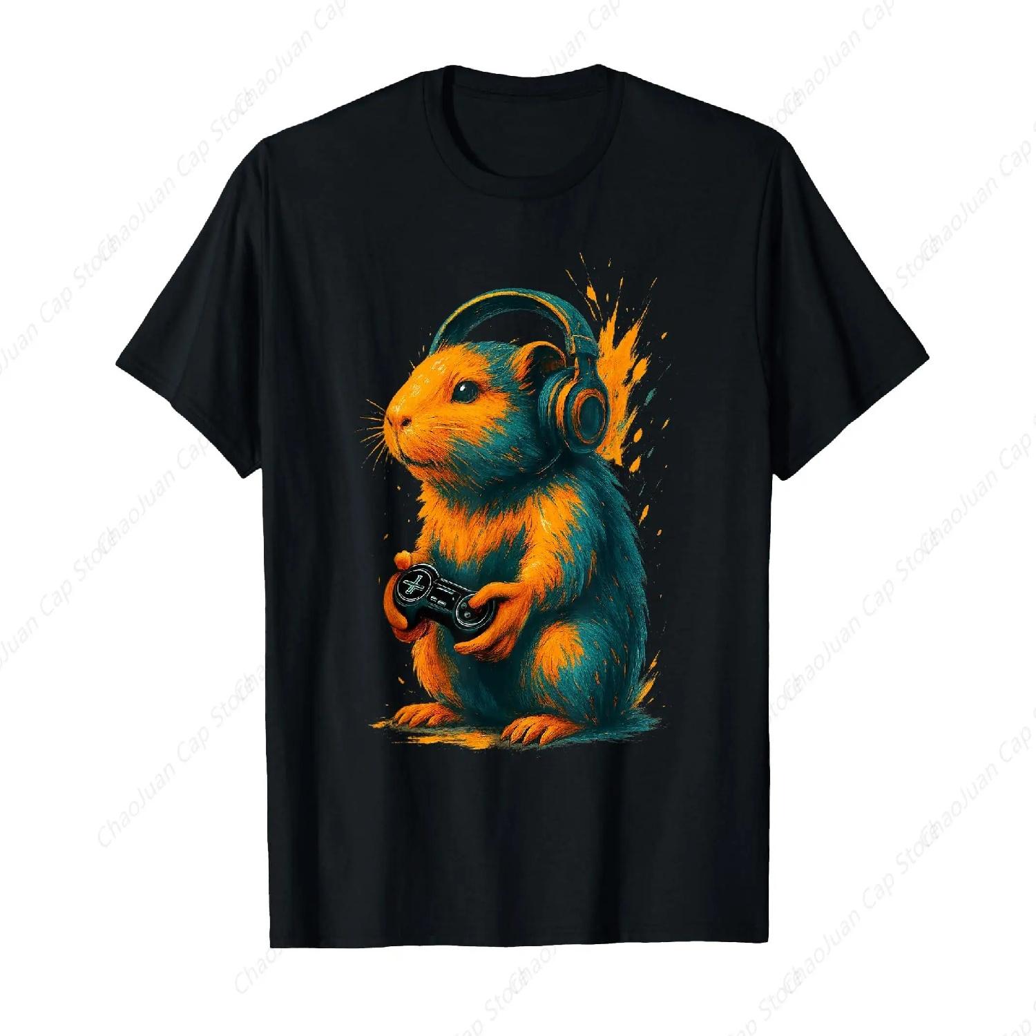 

Capybara Gamer Art – Funny Rodent with Controller & Headset T-Shirt Unisex Summer Streetwear Tops Mens T Shirt Ropa Hombre XXXXXL різнокольоровий