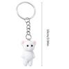 Handmade Kitten Cat Charm Keychains Lovely Ornament Women Car Keyring Backpack Handbag Charm Pendant Keys Holder