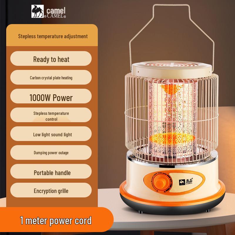 Compact Electric Birdcage Heater: Energy-Saving Fire Pit for Home & Office, Fast Tea Brewing & Efficient Heating