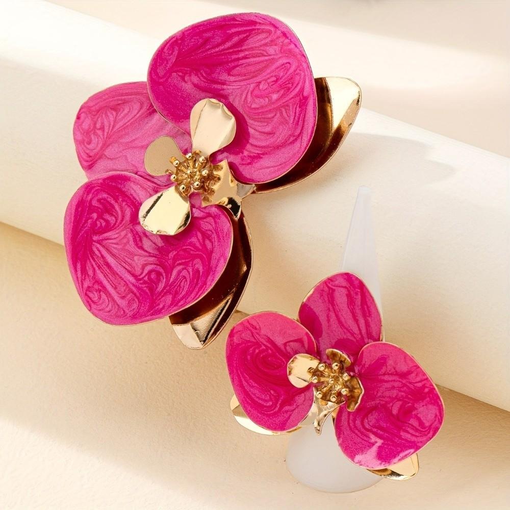 Exaggerated Flower Bracelet Bohemian Open Floral Arm Cuff Flower Bracelet Ring Set  Gatherings