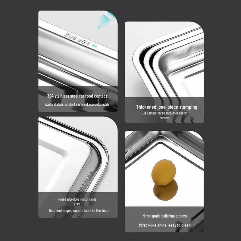 Shengjia 304 Edelstahl Kommerzielles Dampf- und Serviertablett