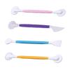 4pcs DIY Plastic Baking Craft Tool Sugar Craft Fondant Cake Pastry Carving Cutter Kitchen Decorating Flower Clay Tool