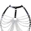 Fashion Body Chain Synthetic Leather Accessory Punk Layered Chest for party