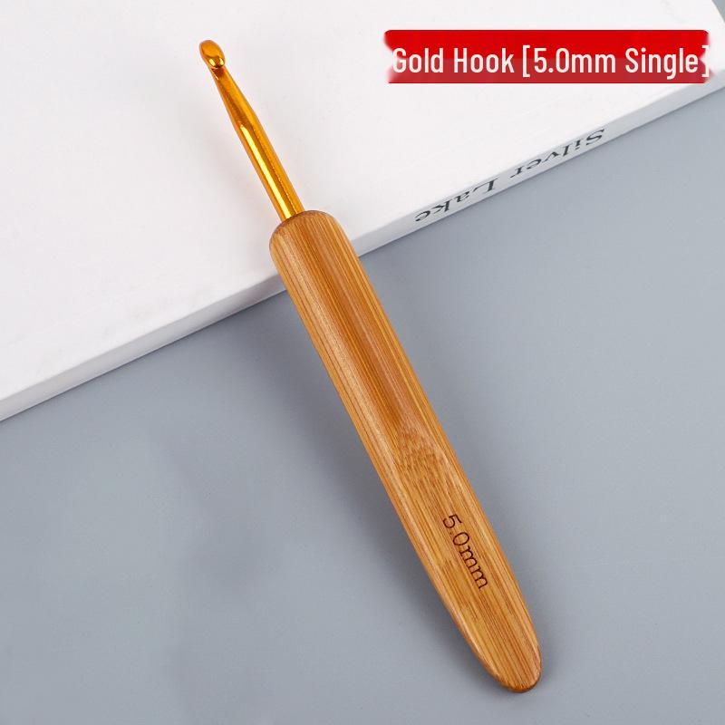 Carbonized Bamboo Handle Crochet Hook for Dreadlock Hair Extensions and Knitting