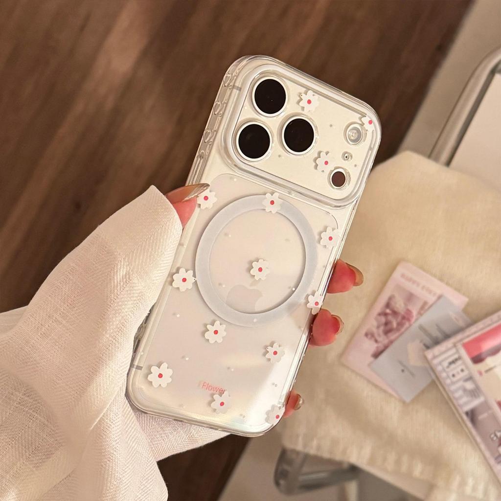 Flower Heart Stand Phone Case for iPhone 16, iPhone 17, iPhone 17 Pro Max