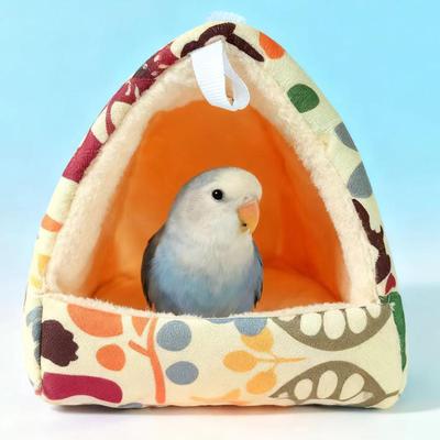 Winter Warmer Bird Nest Plush Bird Bed Hanging Parrot Tent Bed for Parakeet Cockatiel Cockatoo Macaw Lovebird Bird Supplies