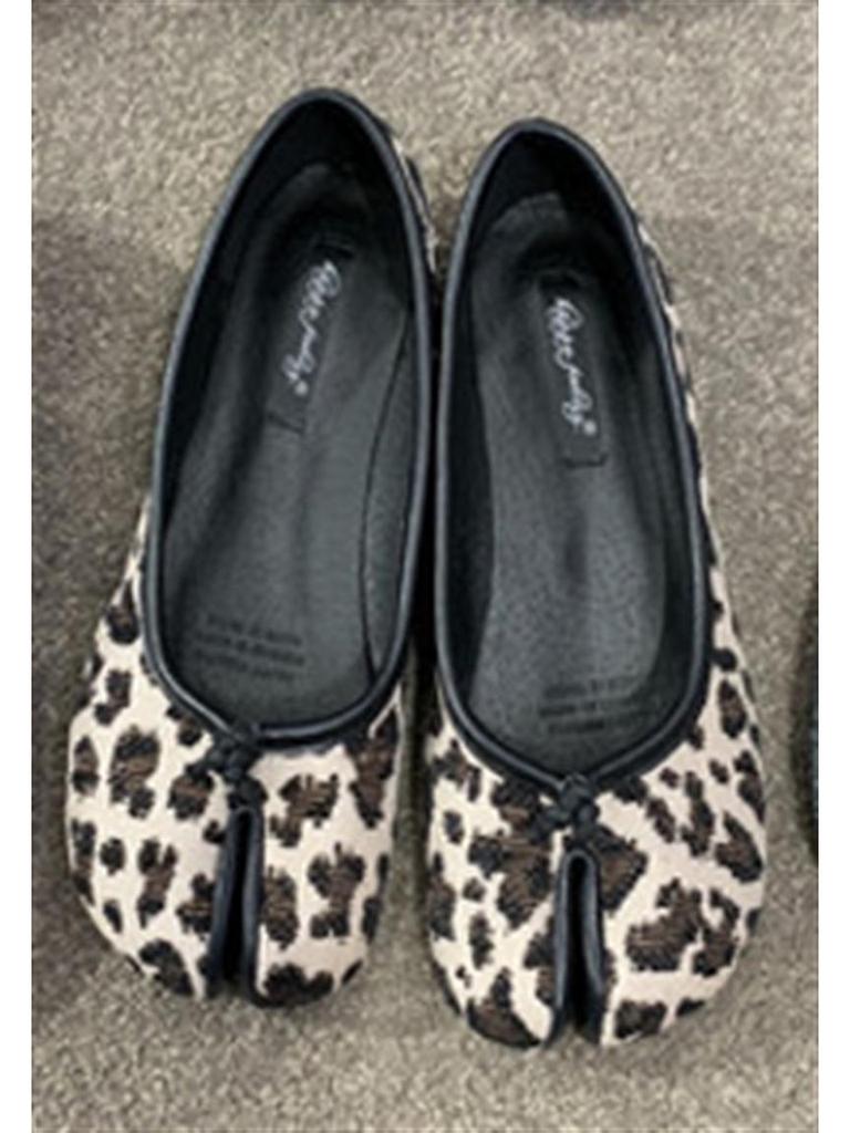 Bean Shoes Women's 2021 Summer Split-Toe Flats with Horsebit Design