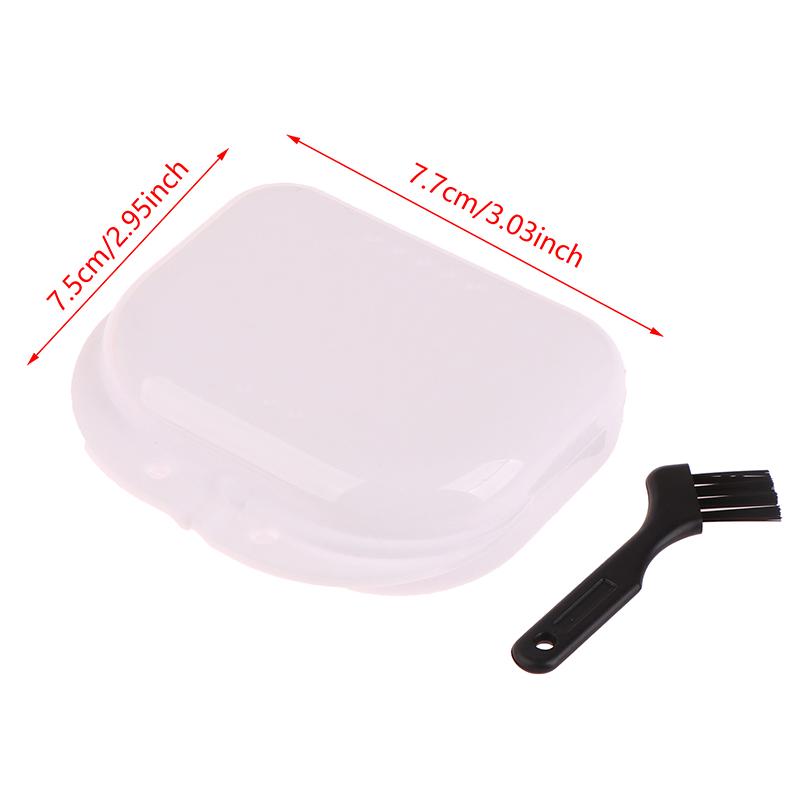 Falsche Zähne Kieferorthopädisches Etui Dentaler Retainer Mundschutz Prothesen Aufbewahrung Kunststoffbox Mundhygieneartikel Organizer Mit Bürste