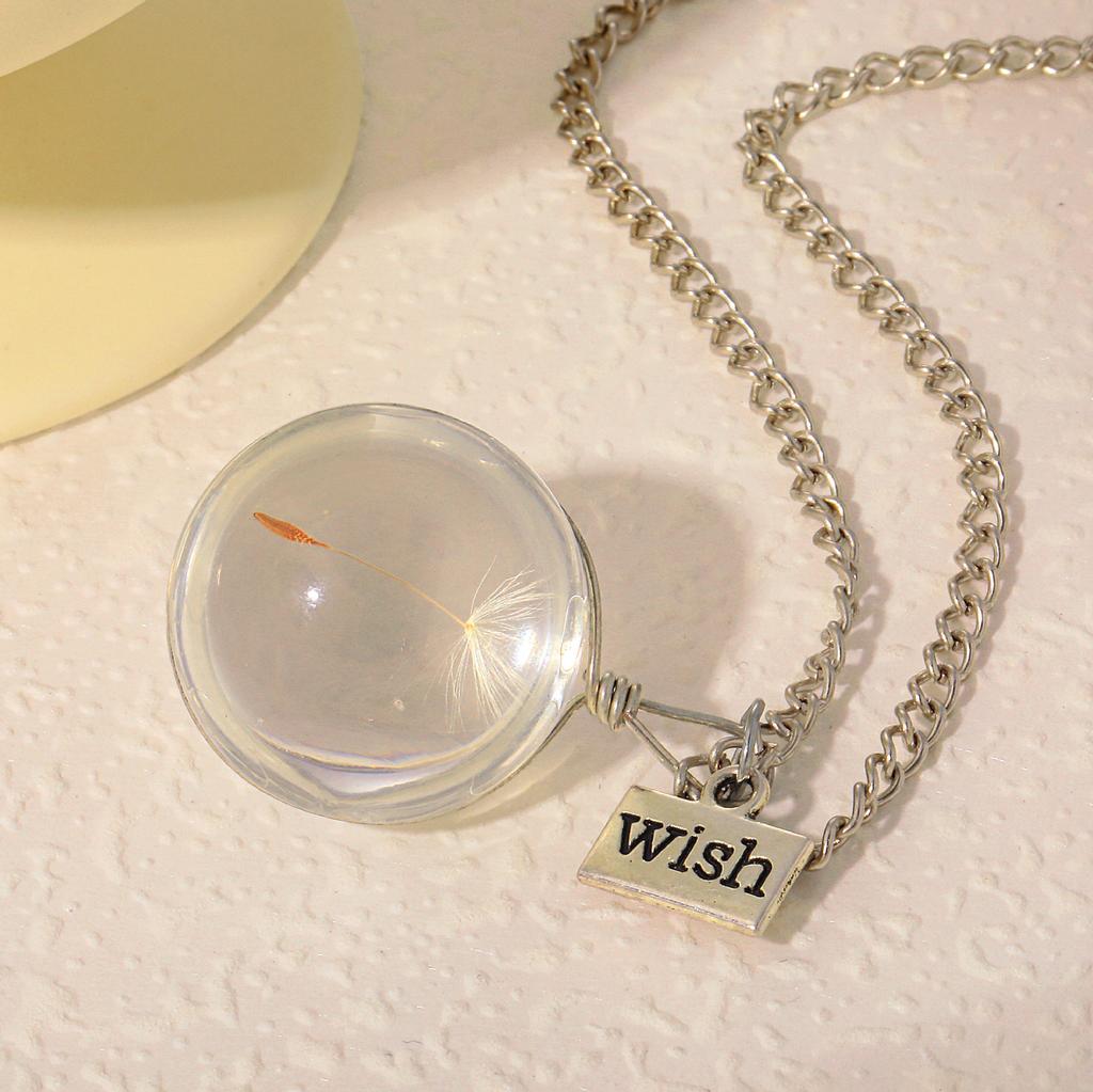 Werbe-Personalisierte Halsketten, Pusteblumem-Anhänger, Zweiseitiger Kristall-Patch-Schmuck, Pulloverketten-Artikel