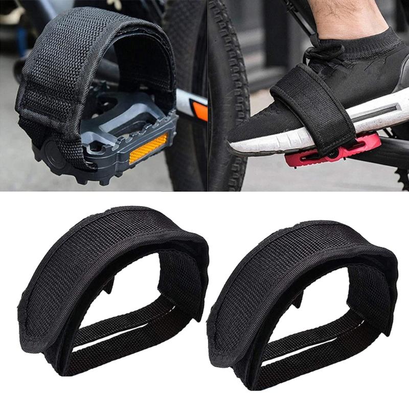 1 Pair Bike Fixed Strap Bicycles Feet Strap Pedal Straps Bike Pedal Straps Toe Clip Strap Belt Adhesive Bike Pedal Tape