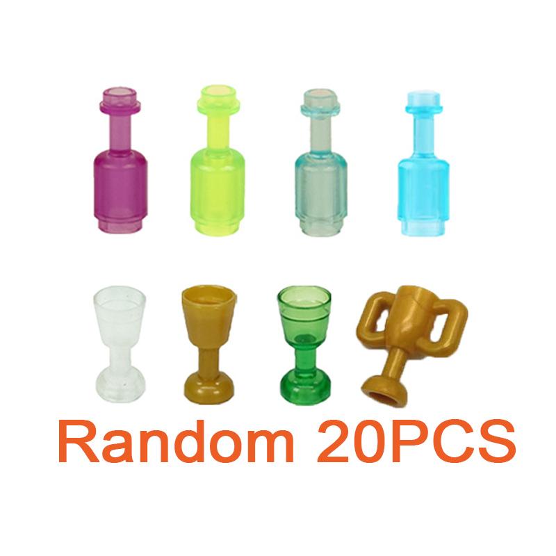Character Scene Building Blocks Accessories Treasure Dollar Silver Ore Diamond Box Wine Glass Chain Key Teapot Toy Gift Brick