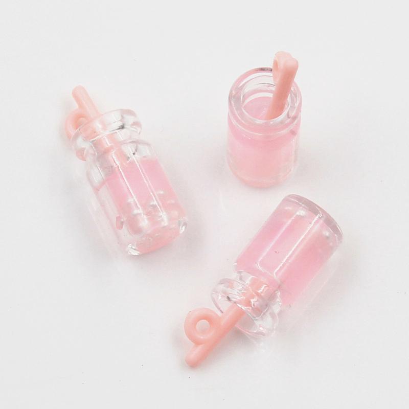 10Pcs Charms Pearl Soda Milk Tea Pendants Crafts Making Findings Handmade Jewelry Diy Earrings Necklace