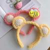 Fascia Peluche Cartone Animato Fragola Fiocco & Ape con Fermaglio per Capelli per Donne