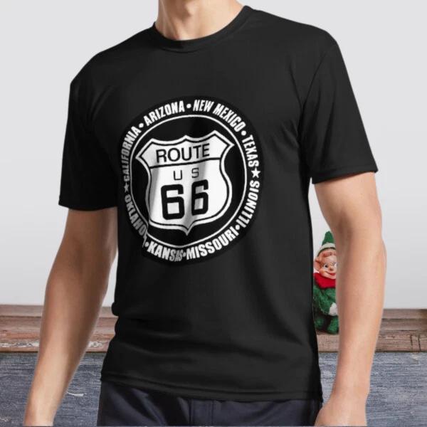 New Shirt route 66 traffic sign, states Active Logo T-Shirt Funny Size S to 5XL