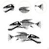 2 Pieces Fish Stickers Decals Auto Gift Creative Simple Installation Car for Driving
