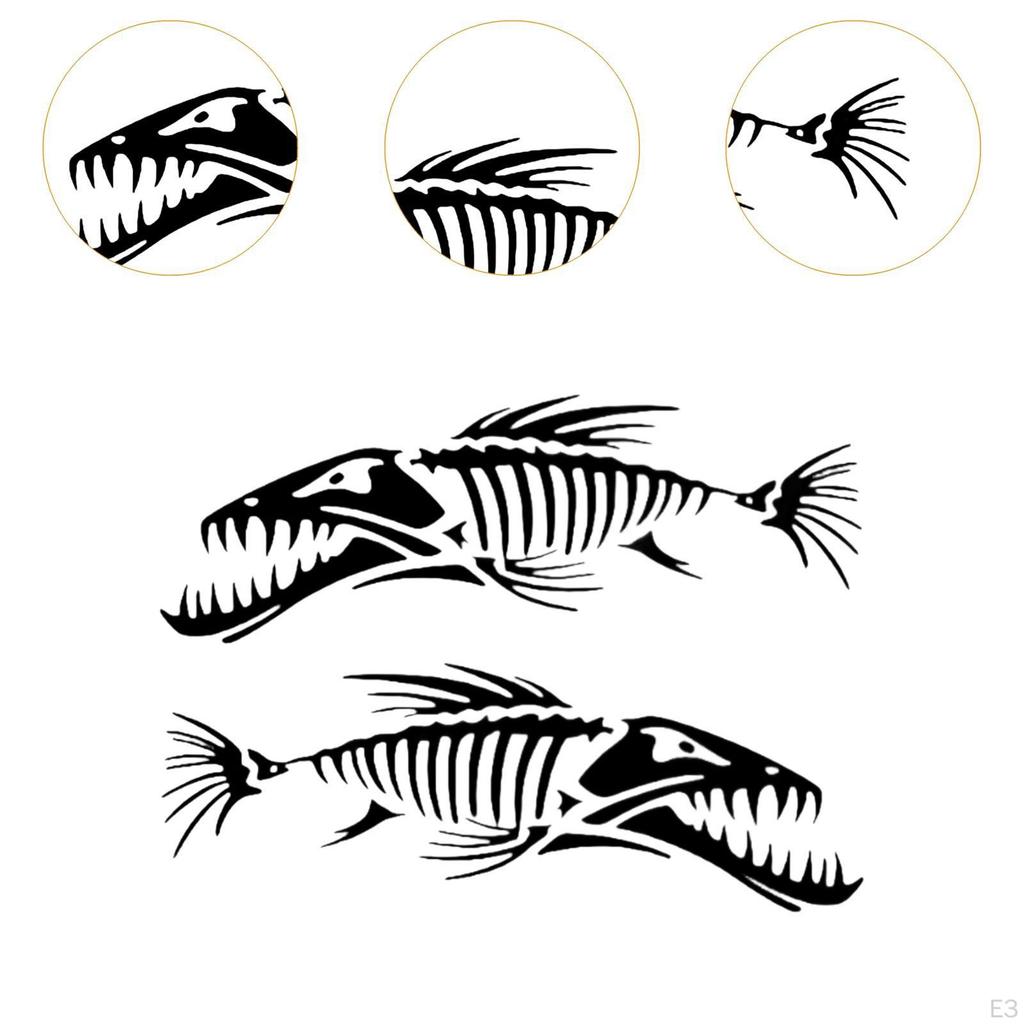 2 Pieces Fish Stickers Decals Auto Gift Creative Simple Installation Car for Driving
