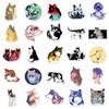 Cute Wolf & Cartoon Animal Stickers - 50 Waterproof Sheets for Kids' Diary, Planner, Laptop, and Suitcase Decoration