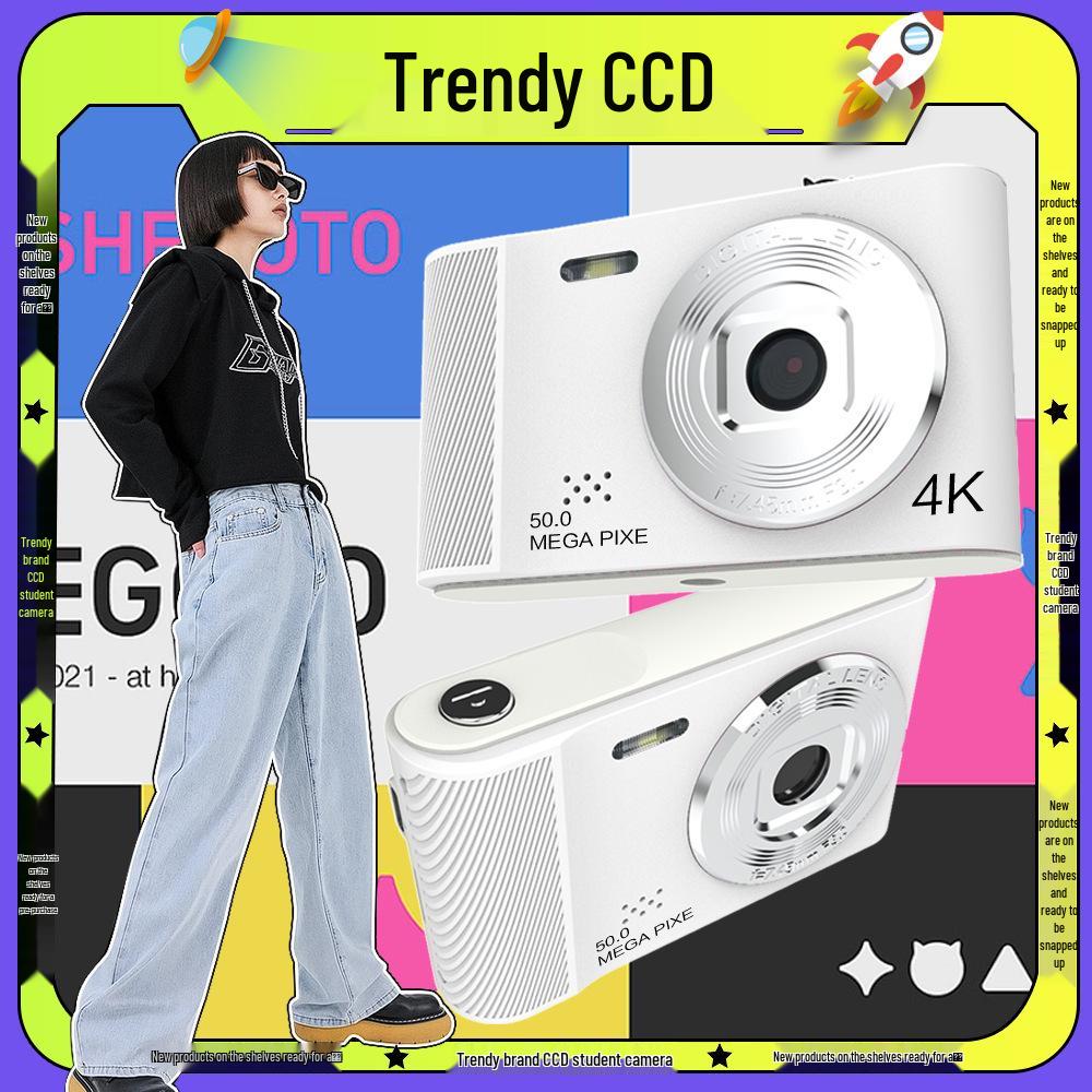 4K HD Mini Digital Camera for Students: Selfie, Video Recording, and Home Use High-resolution Digital Retro Camera Digital Camera