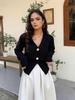 Elegant Solid Color Long Sleeve Button Knit Cardigan - Autumn 2025 Women's Fashion