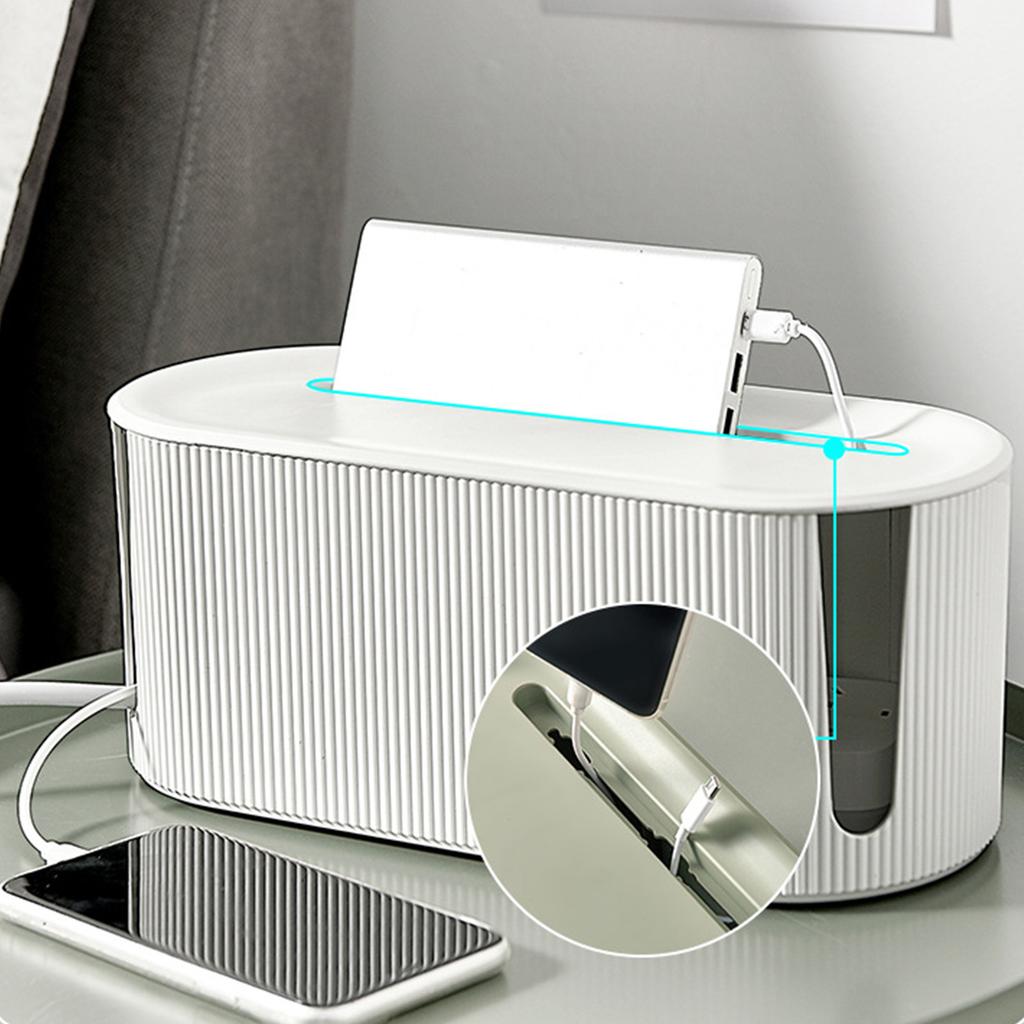 Cable Management Box Power Strip Plug Socket Organizer Multifunctional Wire Holder Case for Home