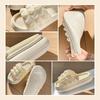 Linen slippers women's four seasons spring and autumn indoor household cotton and linen thick bottom home non-slip slippers