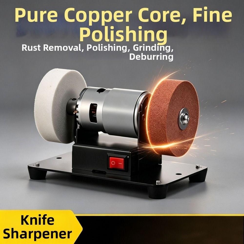 Dual Wheel Electric Small Sander Sturdy Base Sanding Machine Electric Sharpener Grinder Polishing