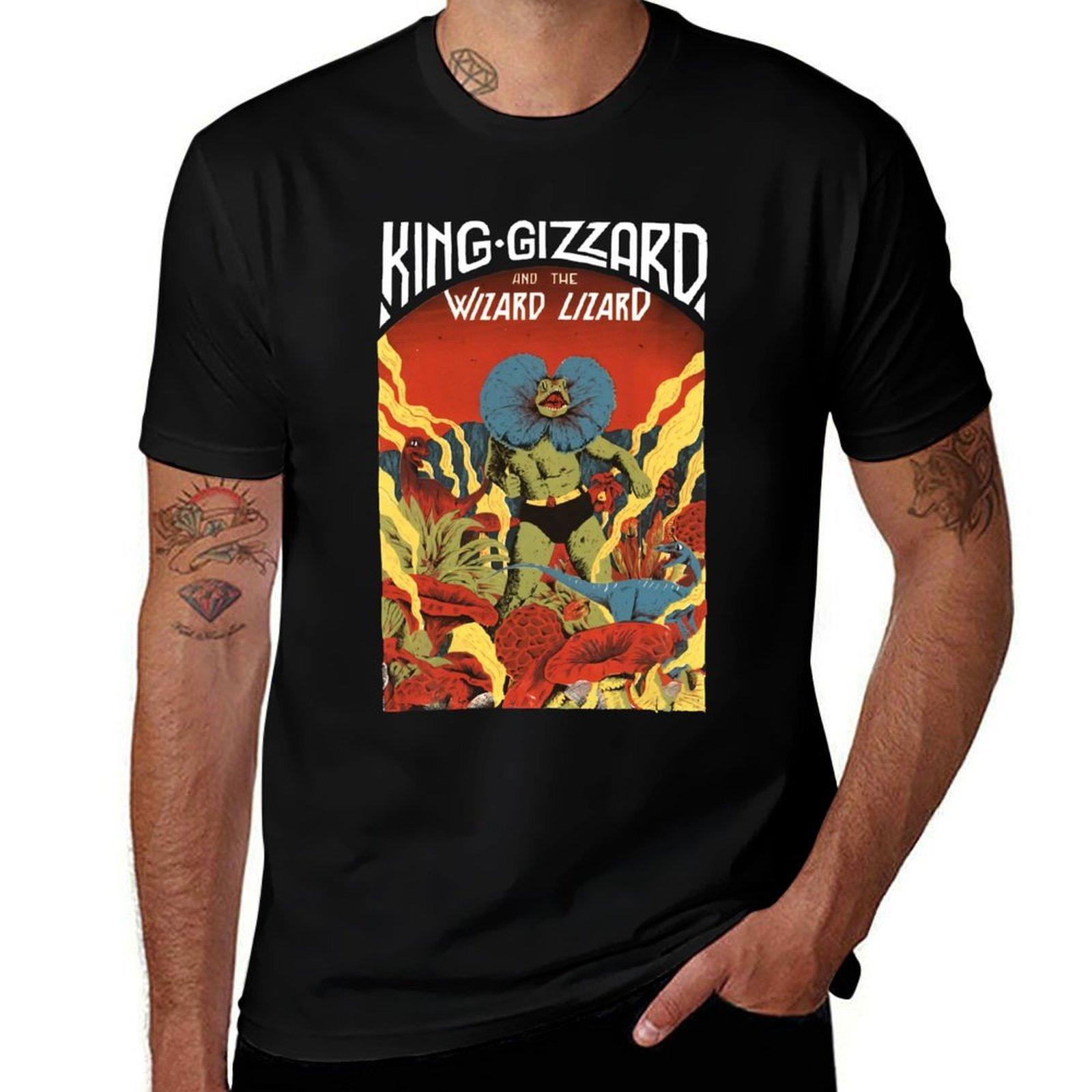 Gift Idea King Gizzard Band Christmas Holiday T-Shirt t shirts cotton 100% T-Shirt XL
