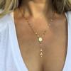 Trend Sweet And Cool Artificial Diamond Cross Pendant Pearl Personality Cool Wild Collarbone Chain Necklace Gift