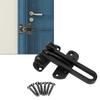 Zinc Alloy Door Security Latch Matte Black Anti-Theft Door Guard Sturdy Swing Bar Door Lock Hotel