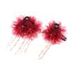 Trendige Süße Netzblumen Quaste Haarklammer Elegant Temperament Große Hai-Haarspange Damen Kopfschmuck Haaraccessoires