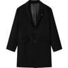 GXG Men's Black Commuter Long Overcoat