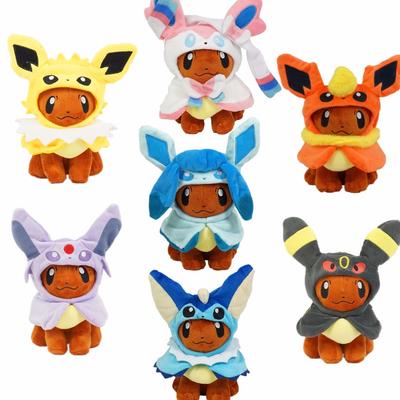 7 Stijlen 8" Pokemon Eevee Poncho Umbreon Espeon Jolteon Vaporeon Sylveon Flareon Pluche Pop Opgezette Speelgoed