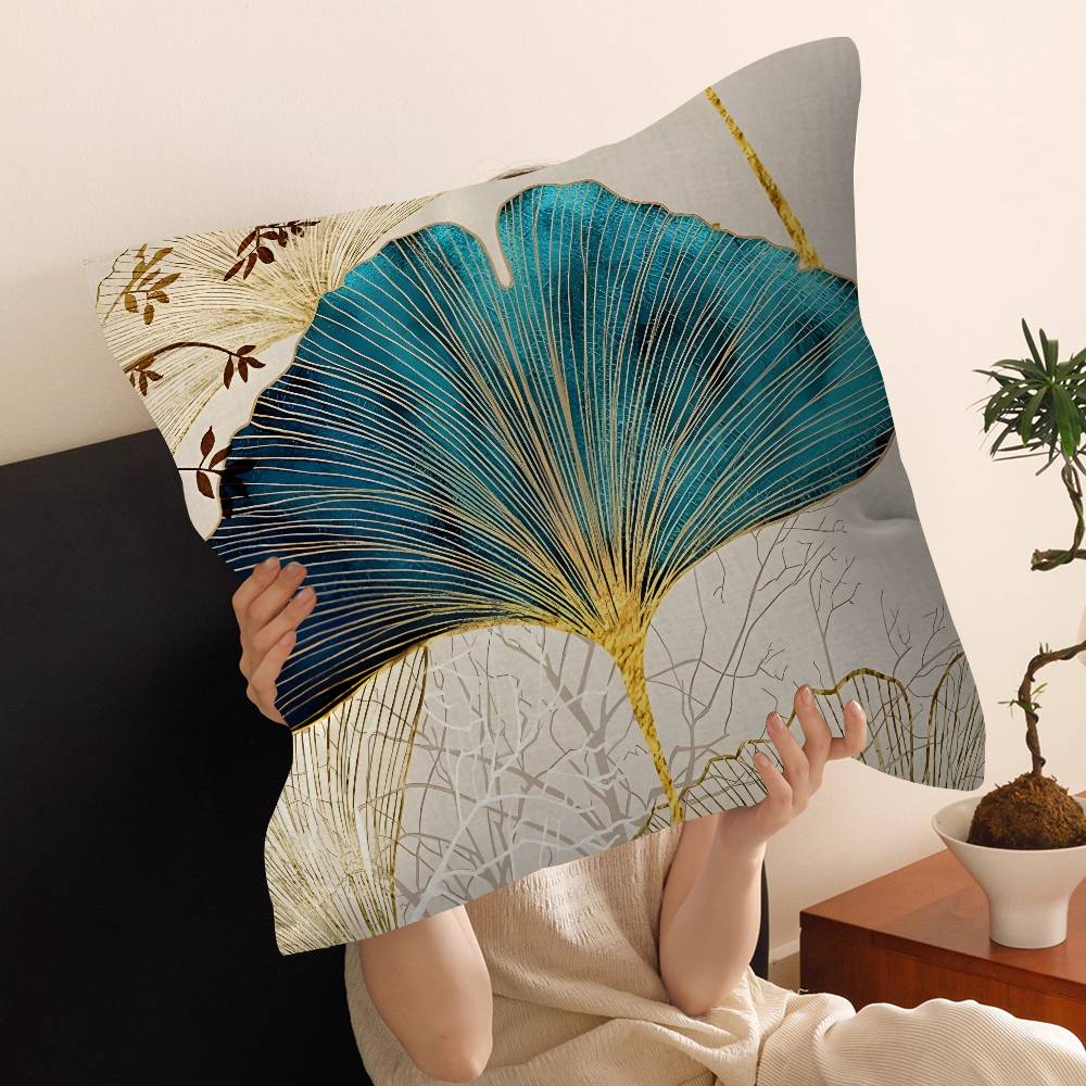 pc Ginkgo Leaves Printed Lucky Dragon pillow cover sofa cushion cover home room decoration children gift