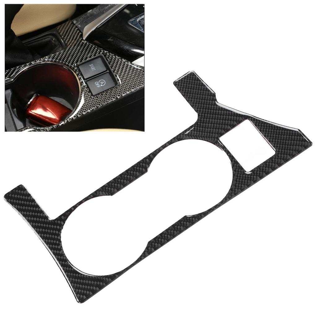 Water Cup Holder Panel Sticker Trim Soft Carbon Fiber Decors Fit for Corolla 2014 2018