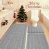 Absorbent Bathroom Rugs Set Non Slip 3 Piece Bath Mat Washable Chenille Bath Rugs Bath Tub Carpet Bathroom Mats with Toilet Rug