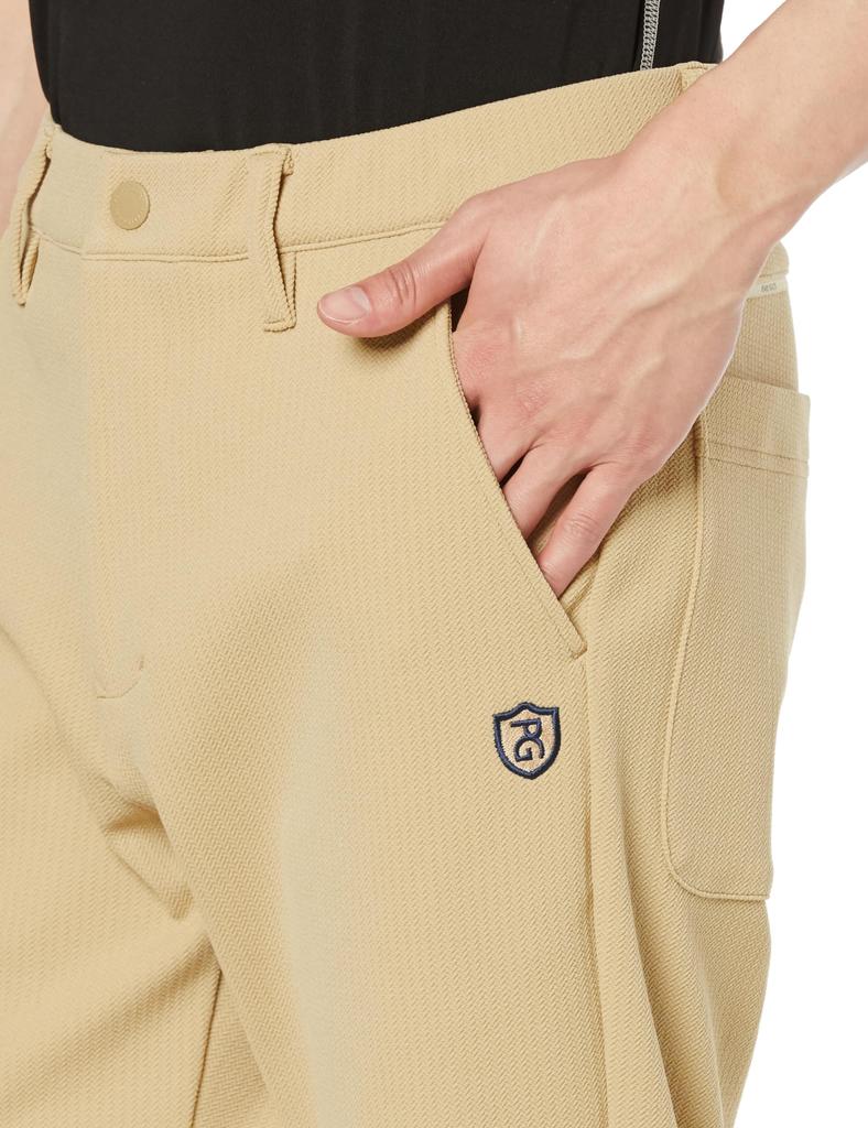 Long TEXBRID Stretch Product Washed 4 [PEARLY GATES] Men's Pants, Herringbone, / 053-3231901 040_Beige [M]