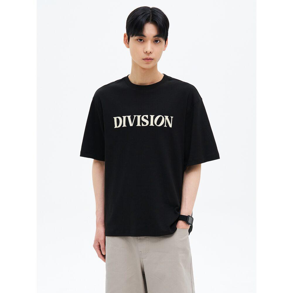 8seconds Soft Cotton Simple Lettering Short Sleeve T-Shirt Black