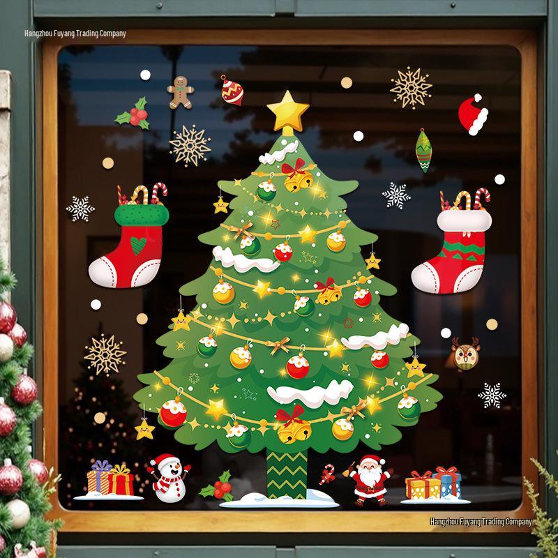 Santa Claus Window Cling Christmas Decoration Decal