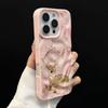 Retro Bow Sika Deer Pattern Phone Case For IPhone 17 16 15 14 13 12 11 Pro Max 14 Plus 17Air Wrinkle Wave Soft Silicone Cover