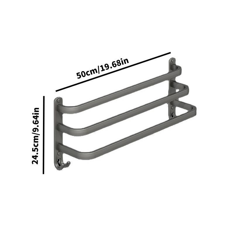 Modern Minimalistischer Cremefarbener Handtuchhalter aus Raumaluminium Mehrschichtiger Badezimmer-Aufbewahrungsorganizer