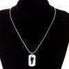 Hip Hop Bad Guy Villain Necklace Stainless Steel Hollow Pendant Couples Necklace