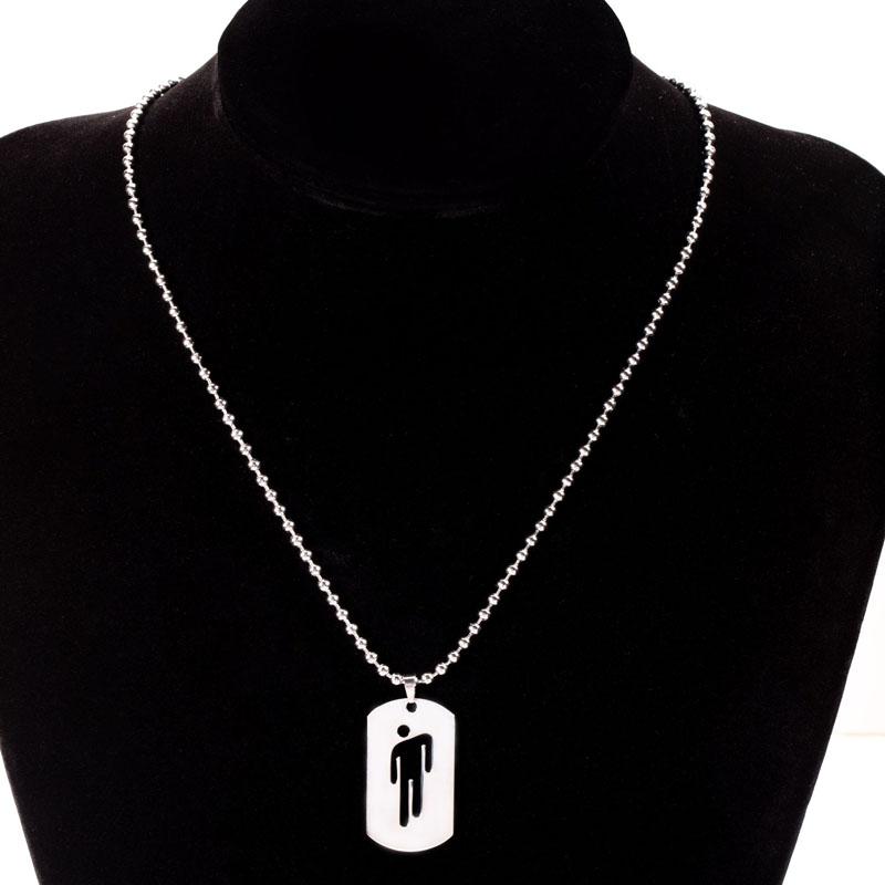 Hip Hop Bad Guy Villain Necklace Stainless Steel Hollow Pendant Couples Necklace