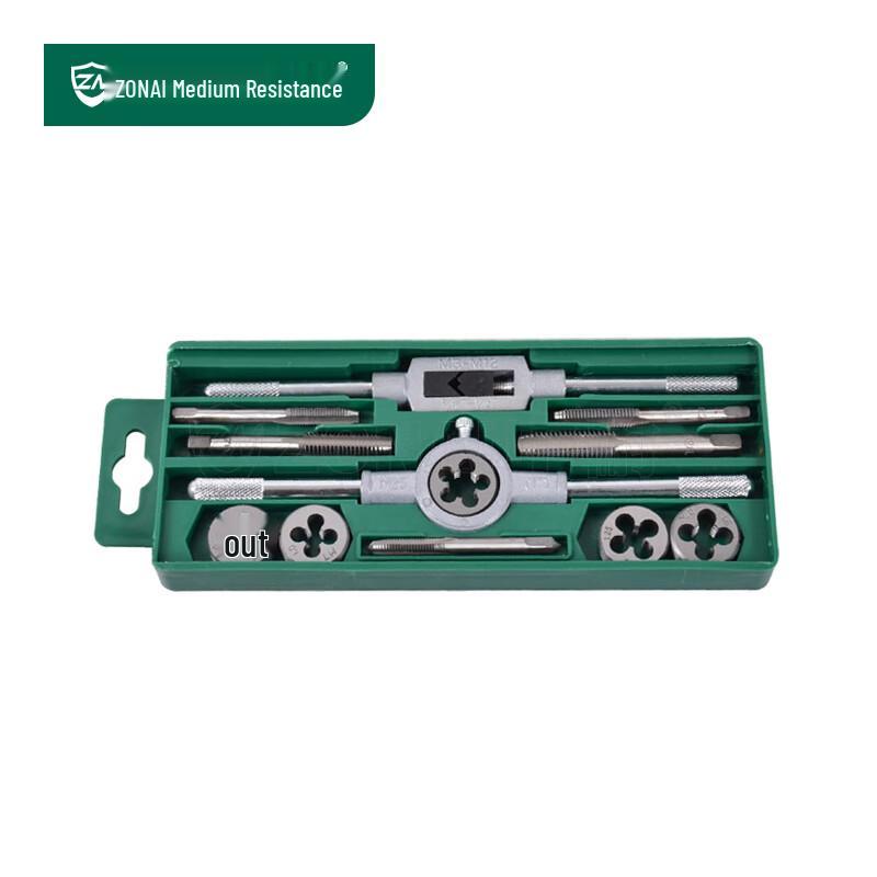 Zhongnai 12-Piece HSS Metric Hand Tap Set