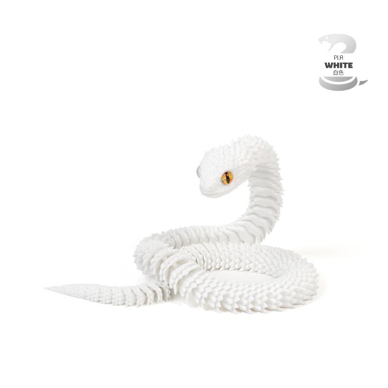 3D Printed Flexible Viper Snake Model – Art Decor, Multiple Colors & Sizes (30cm/40cm/60cm) Perfect for Home and Office Décor.